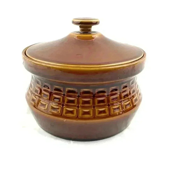 VTG Brown Ceramic Glazed Oven to Table Tureen by Adams Micratex Made in England - Picture 9 of 9